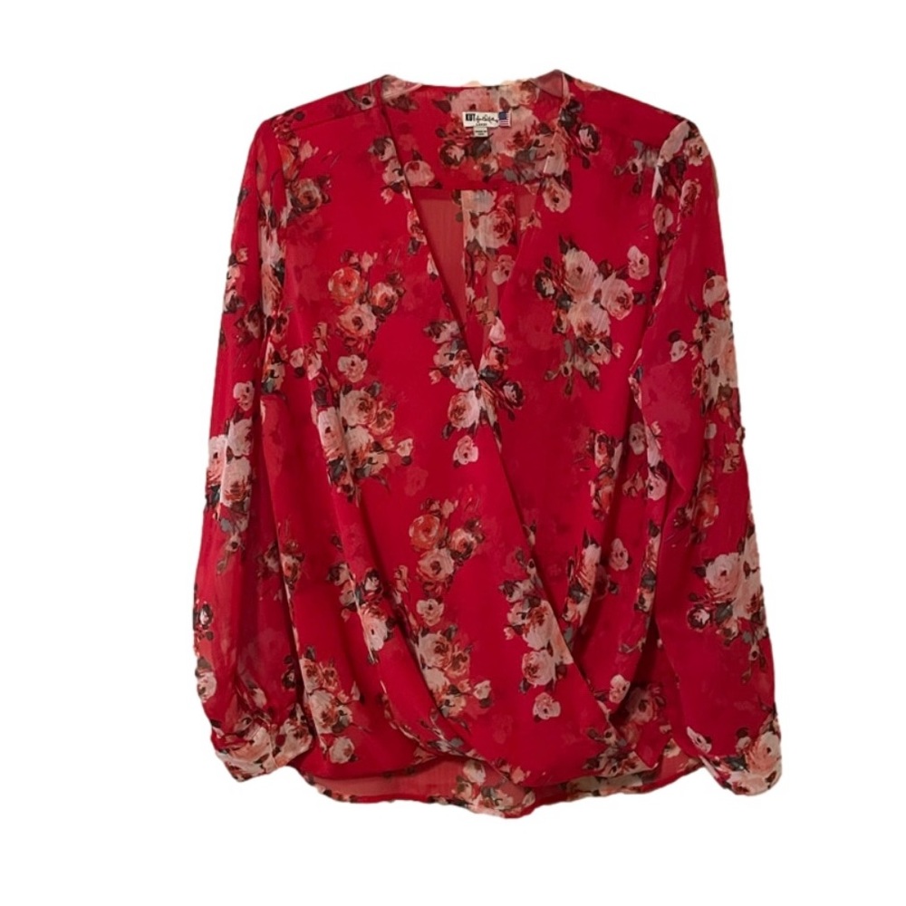 Women’s Floral V-Neck Blouse
